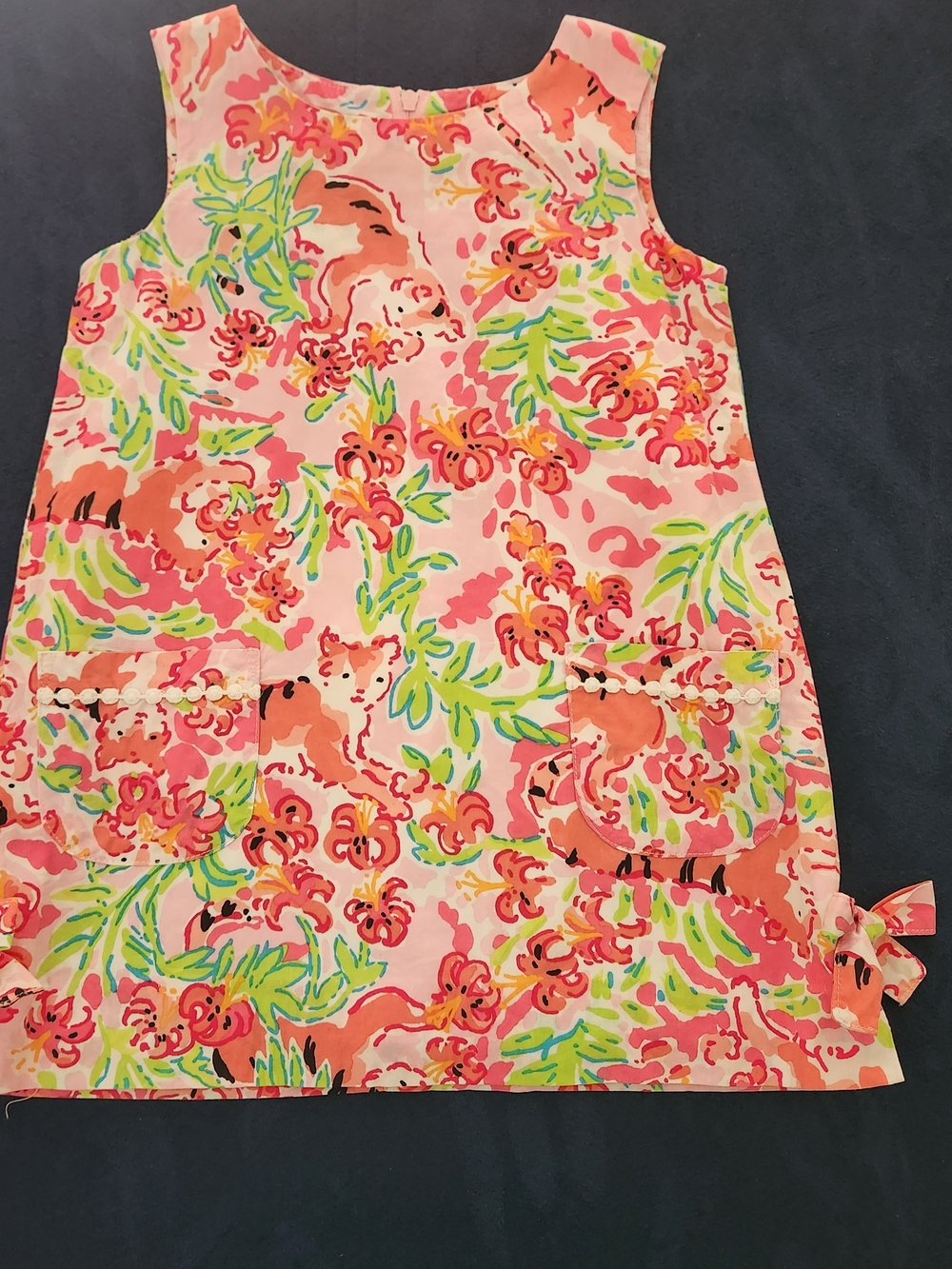 Lilly Pulitzer Call Me Kitty Coral Pink Floral Shift Toddler Girl Size 2